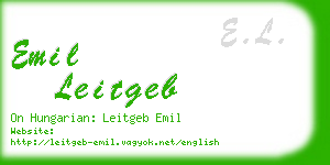 emil leitgeb business card